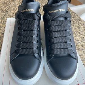 Black and white Alexander McQueen sneakers